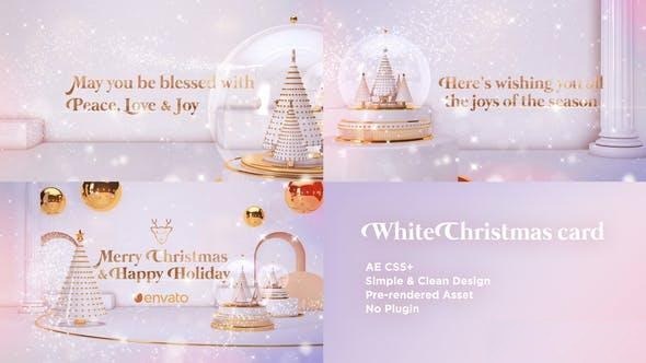 Videohive White Christmas Card Openers template preview