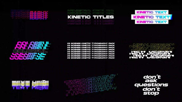 Videohive Kinetic Gradient +RGB | After Effects Titles template preview