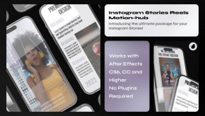 Videohive Black White Instagram Stories Product Promo template preview