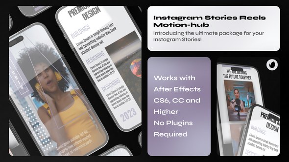 Videohive Black White Instagram Stories Product Promo template preview