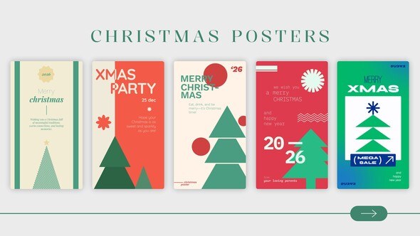 Videohive Christmas Posters Product Promo template preview