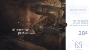 Cinematic History Video Displays template preview