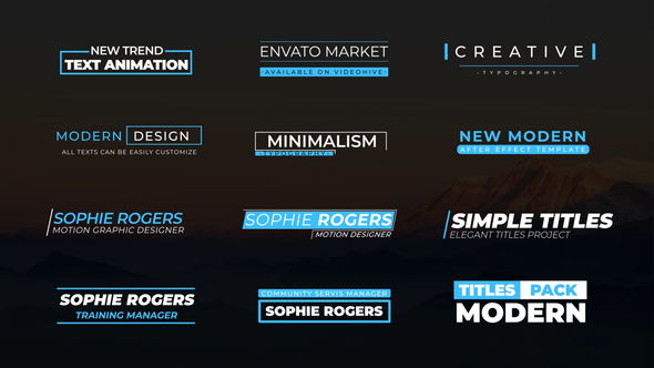 Videohive Minimal Smooth Titles V1 Titles template preview