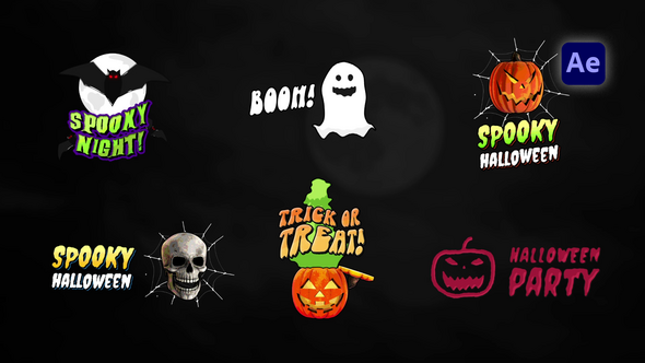 Videohive Halloween Spooky Titles Pack Titles template preview