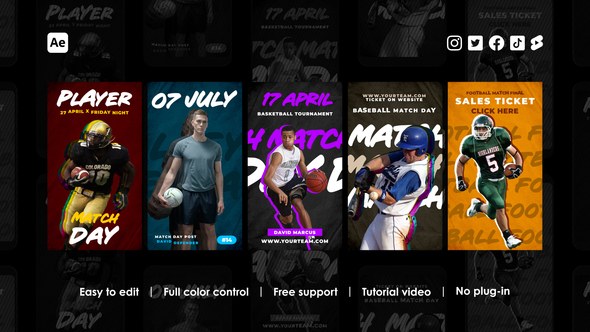 Videohive Sport Player Instagram Reels Product Promo template preview