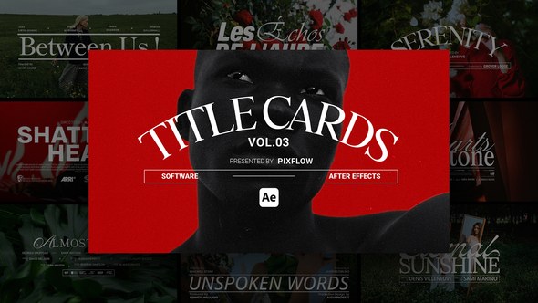 Videohive Title Card Vol. 03 Ae Titles template preview