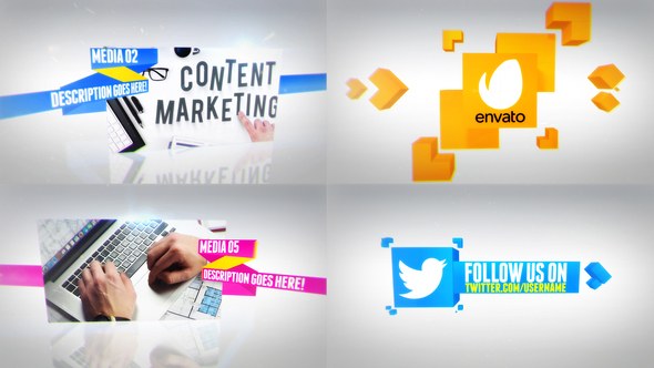 Videohive Promotional intro Video Displays template preview