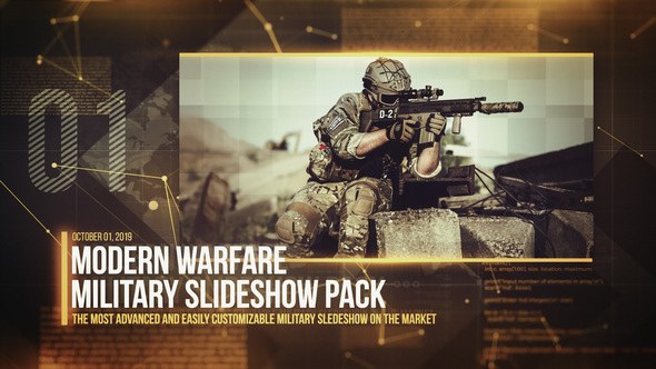 Videohive Modern Warfare | Military Presentation Video Displays template preview