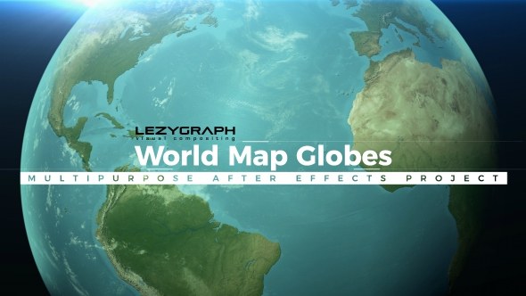 World Map Globes Video Displays template preview