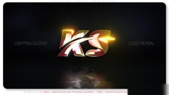 Videohive Lighting Glossy Logo Reveal Logo Stings template preview
