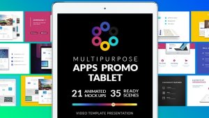 Multipurpose Apps Promo for Tablet Video Displays template preview