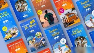 Videohive Travel Promo Stories Pack Openers template preview