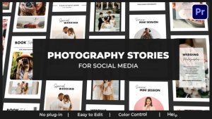 Photography Instagram Stories Premiere Pro template preview