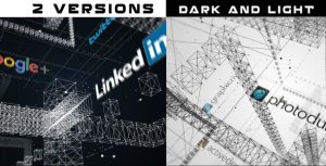 Videohive Wireframe 3D Grid Logo Stings template preview