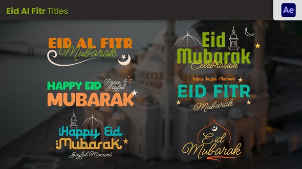 Videohive Eid Al Fitr Greeting Title Ramadan template preview