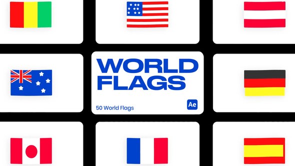 Videohive World Flags for After Effects Elements template preview