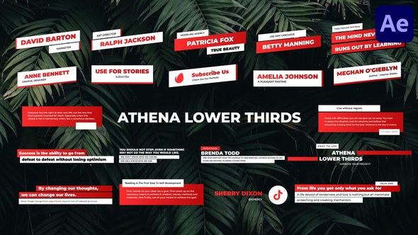Videohive Athena Lower Thirds for After Effects Elements template preview