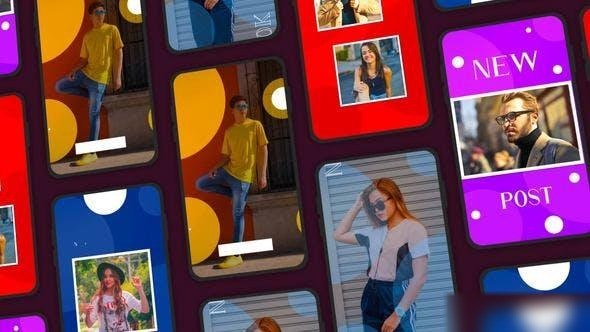 Videohive Instagram Story And Post Minimal Frames Elements template preview