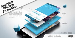 App Web Product Promotion Video Displays template preview