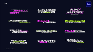 Videohive Colourful Lower Thirds  AE Elements template preview