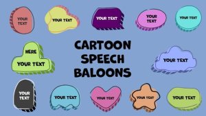 Videohive Cartoon Speech Bubbles Pack Openers template preview