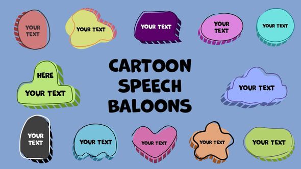 Videohive Cartoon Speech Bubbles Pack Openers template preview