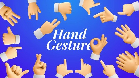 Videohive 3D Hand Gesture Elements template preview