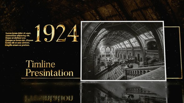 Videohive Golden History Slideshow Video Displays template preview