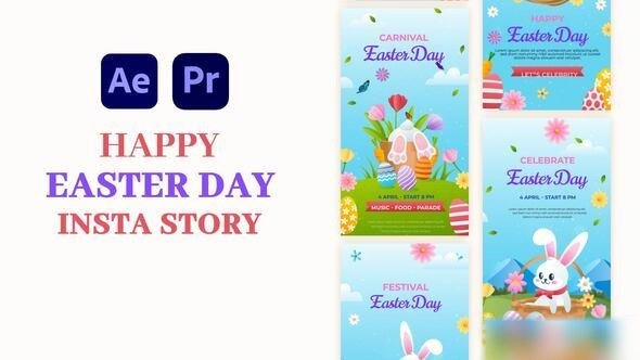 Videohive Easter Day Instagram Story Easter template preview