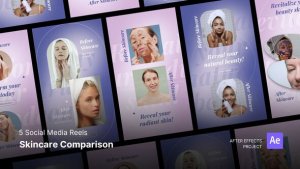 Videohive Social Media Reels - Skincare Result Comparison After Effects Project Files Product Promo template preview