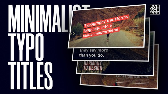 Minimalist Typo Titles // PP Premiere Pro template preview