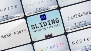 Videohive Sliding Animated Typeface For After Effects Elements template preview