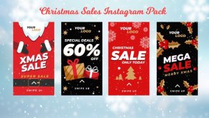 Videohive Christmas Sales Instagram Story Pack 2 Openers template preview