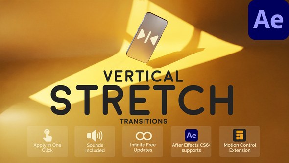Videohive Vertical Stretch Transitions for After Effects Elements template preview