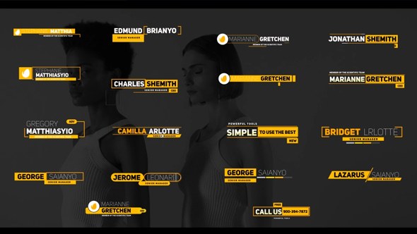 Modern Titles Video Displays template preview