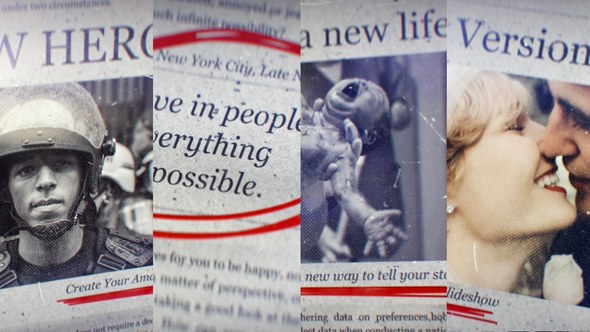 Videohive History And Documentary Newspaper Slideshow Video Displays template preview