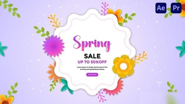Videohive Spring Sale Intro Logo Stings template preview