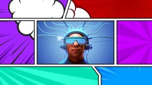 Comic Panel Transitions Video Displays template preview