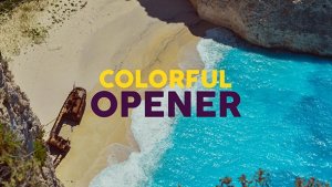 Colorful Opener Video Displays template preview