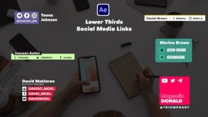Videohive Lower Thirds - Social Media Links Elements template preview