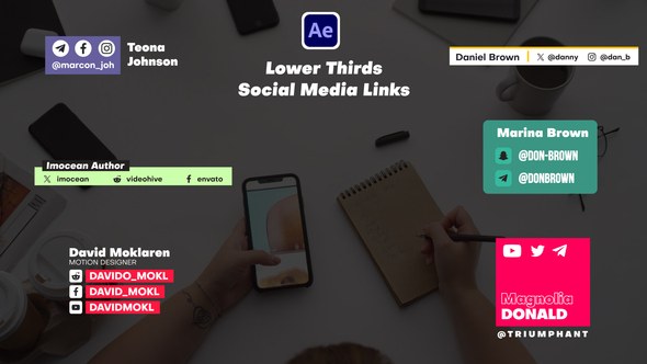 Videohive Lower Thirds - Social Media Links Elements template preview