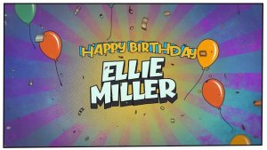 Comic Birthday Wishes Premiere Pro template preview