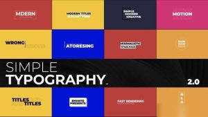Videohive Typography Titles 2.0 | After Effects 43620024 Titles template preview