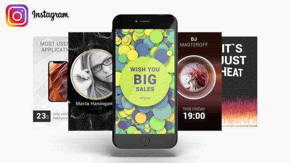 Instagram Stories Pack Video Displays template preview