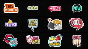 Videohive Animated Stickers Titles template preview