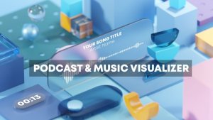 Videohive Podcast and Music Visual Techno Geometry 3D Video Displays template preview