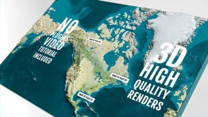 Videohive 3D Physical Map - North America Elements template preview