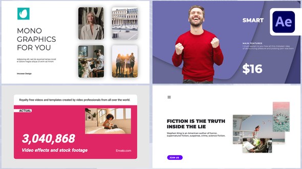 Videohive Trendy Presentation Slides Video Displays template preview
