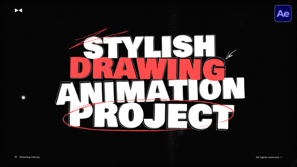 Videohive Drawing Kinetic Titles  AE Titles template preview
