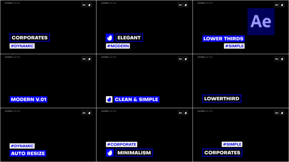 Videohive Auto Resize Lower Thirds 36672384 Elements template preview